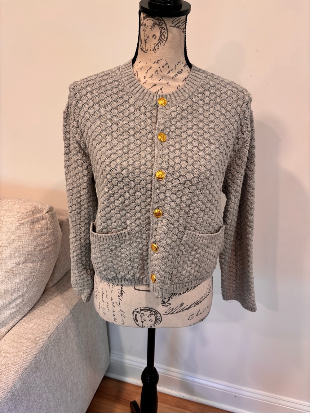 MACPHEE TOMORROWLAND grey sweater size small NWT